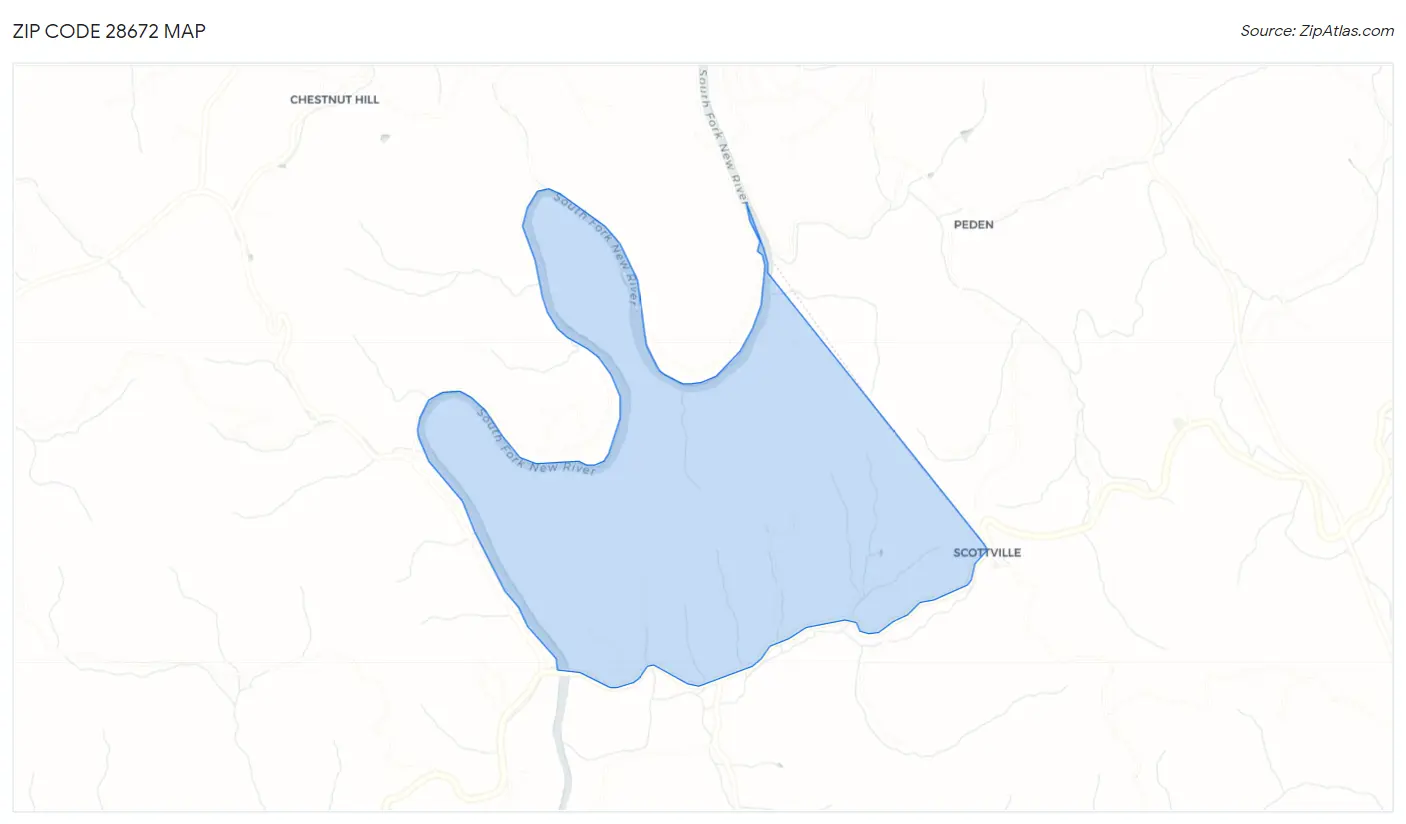 Zip Code 28672 Map