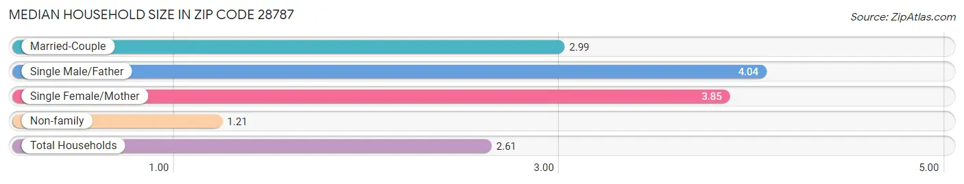 Median Household Size in Zip Code 28787