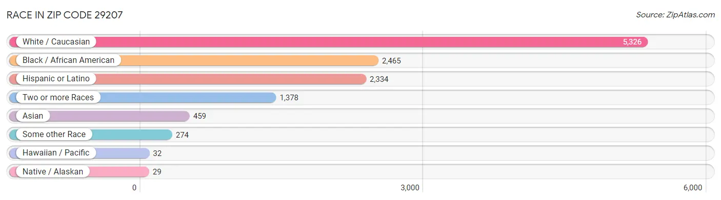 Race in Zip Code 29207