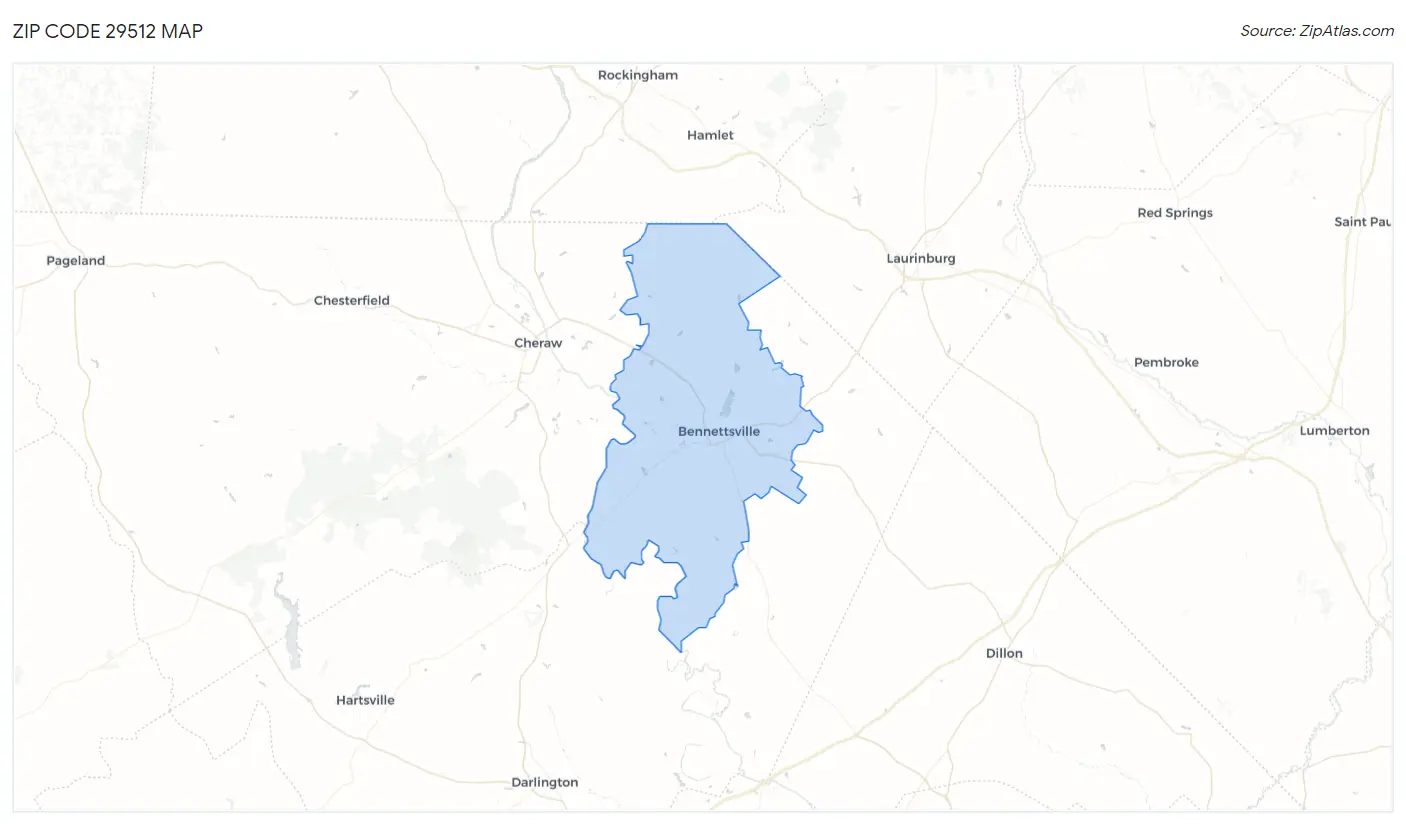 Zip Code 29512 Map