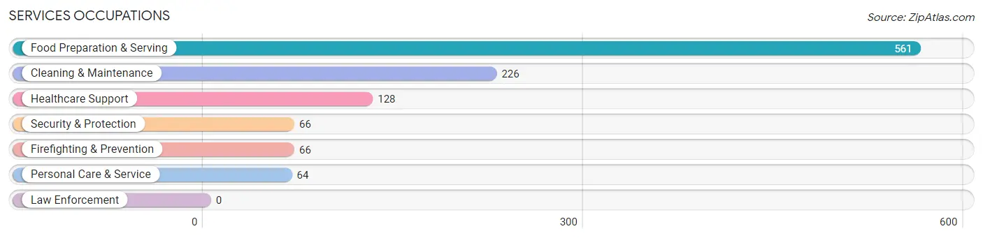 Services Occupations in Zip Code 29560