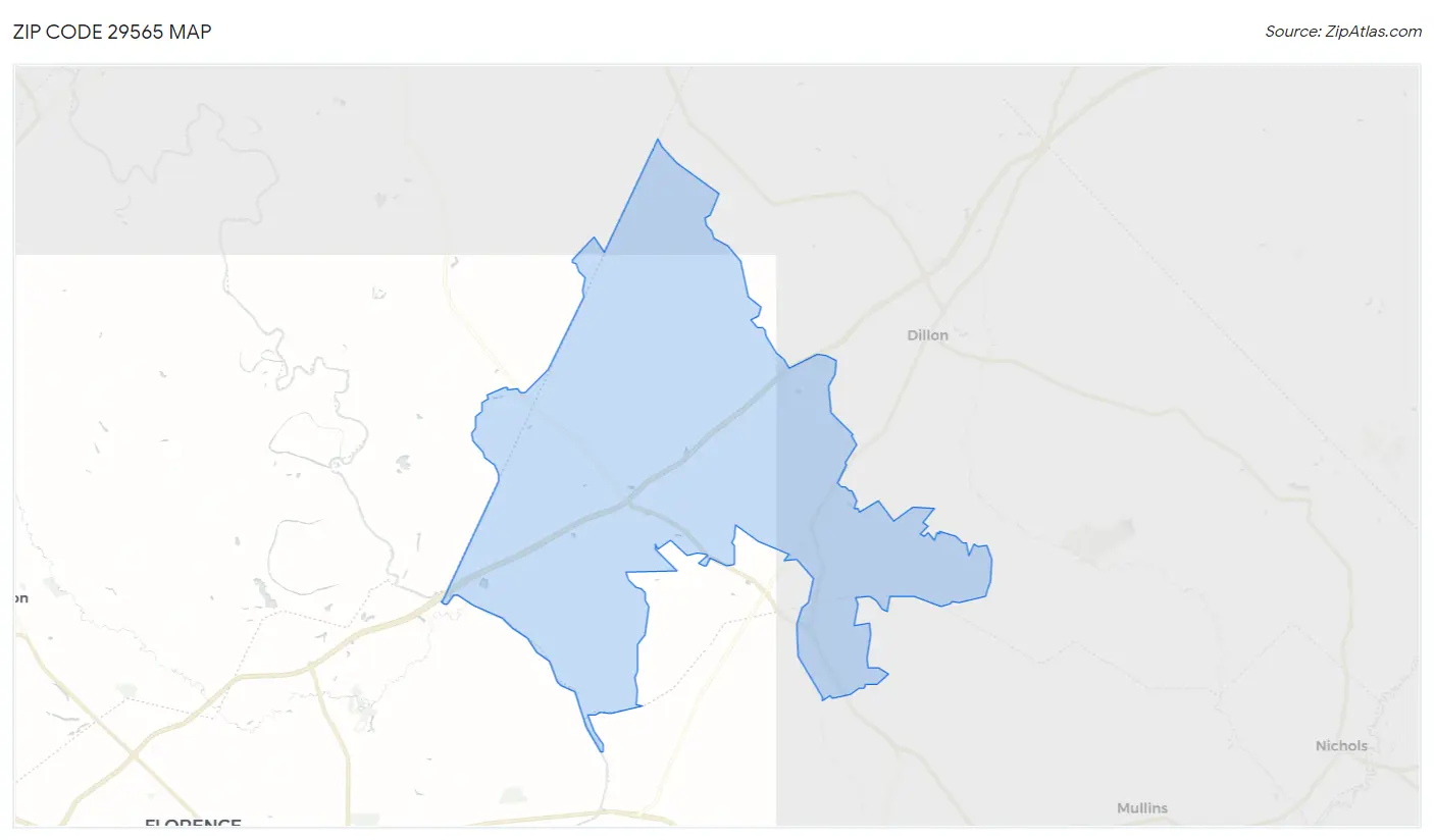 Zip Code 29565 Map