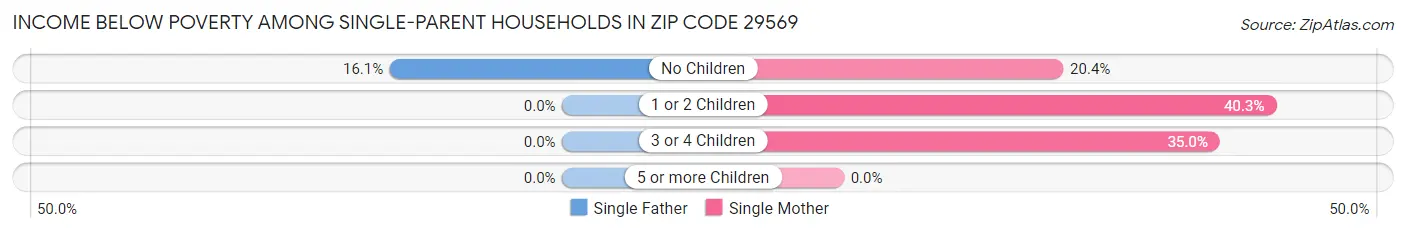 Income Below Poverty Among Single-Parent Households in Zip Code 29569