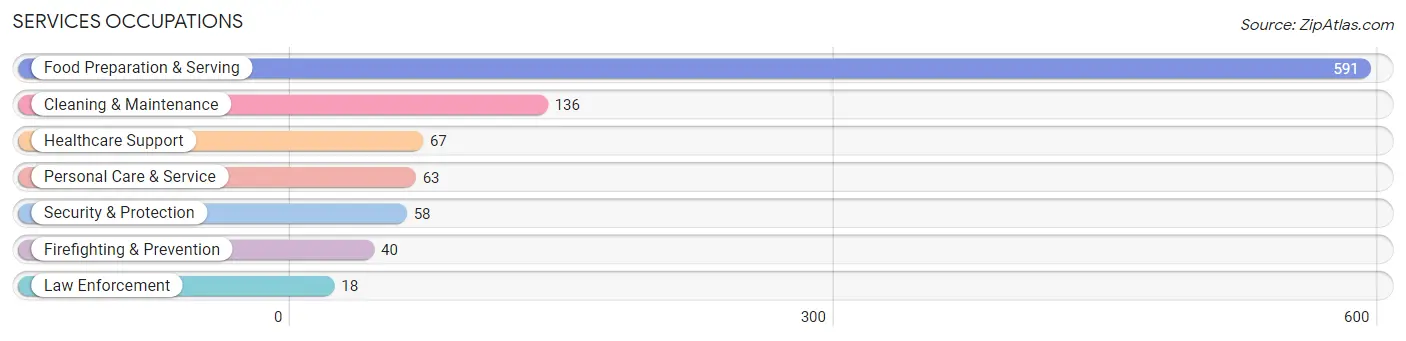 Services Occupations in Zip Code 29672