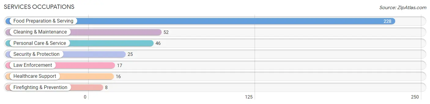 Services Occupations in Zip Code 29676