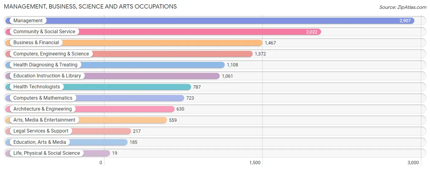 Management, Business, Science and Arts Occupations in Zip Code 30028