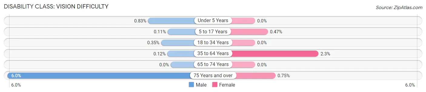 Disability in Zip Code 30039: <span>Vision Difficulty</span>