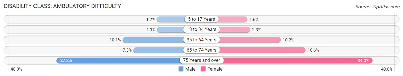 Disability in Zip Code 30058: <span>Ambulatory Difficulty</span>