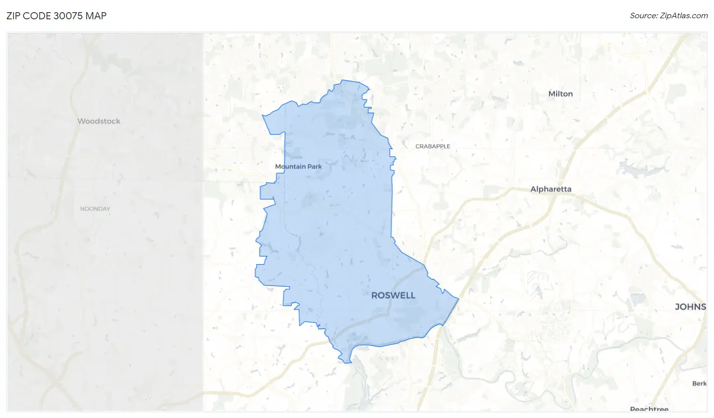 Zip Code 30075 Map