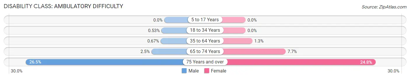 Disability in Zip Code 30305: <span>Ambulatory Difficulty</span>