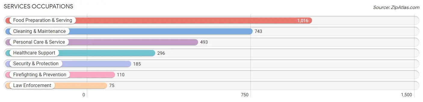 Services Occupations in Zip Code 30341