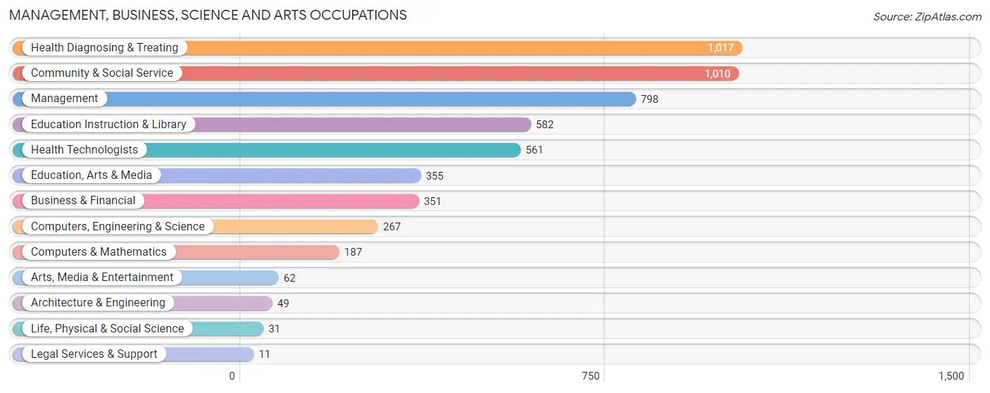 Management, Business, Science and Arts Occupations in Zip Code 30528