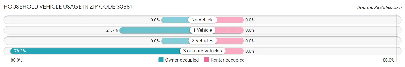 Household Vehicle Usage in Zip Code 30581