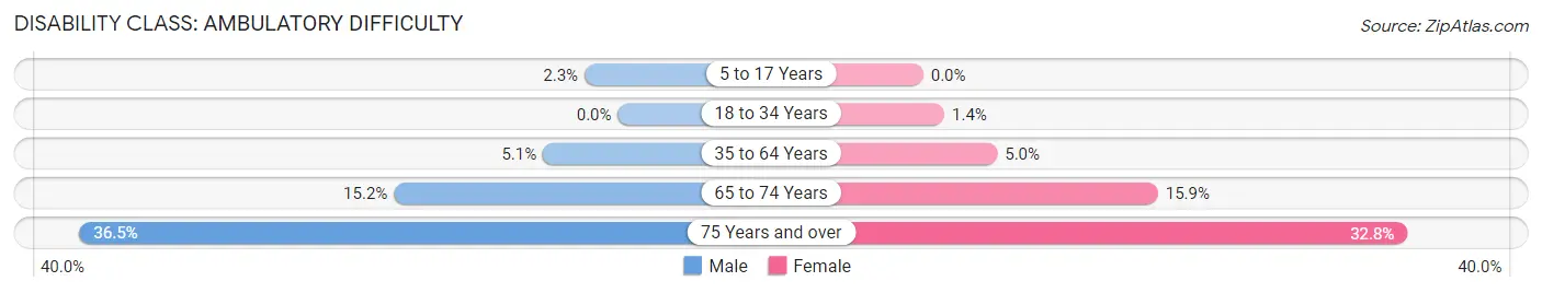 Disability in Zip Code 30606: <span>Ambulatory Difficulty</span>