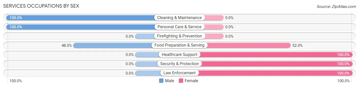 Services Occupations by Sex in Zip Code 31094