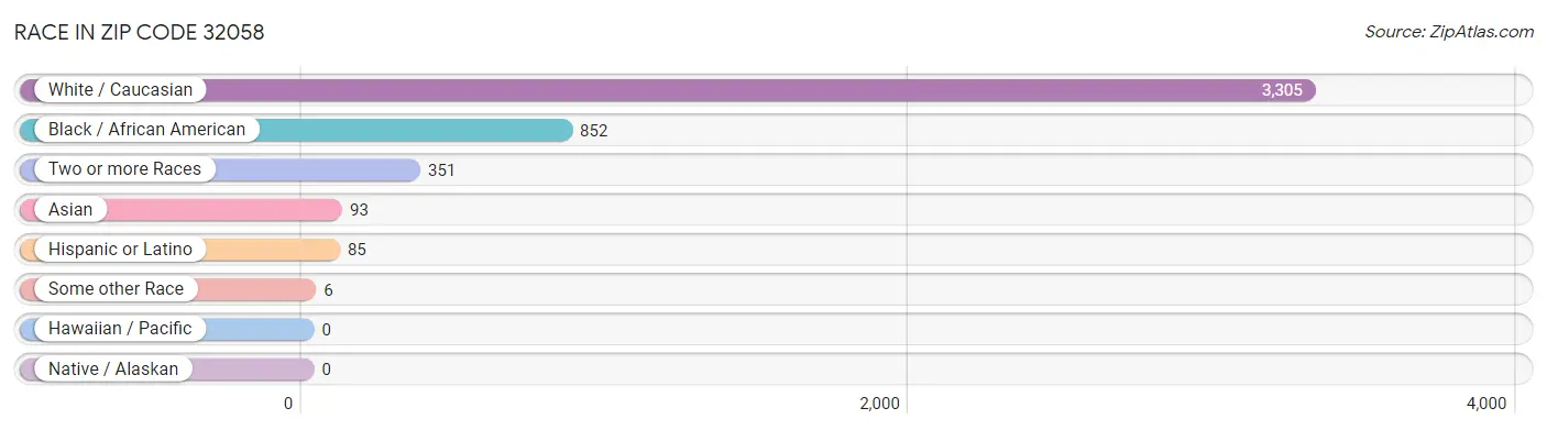 Race in Zip Code 32058