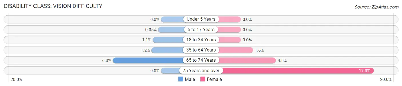 Disability in Zip Code 32092: <span>Vision Difficulty</span>