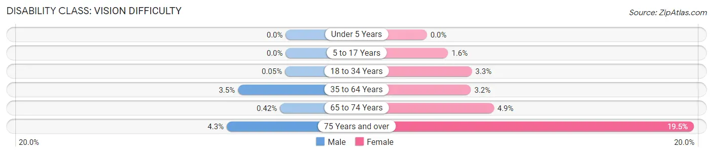 Disability in Zip Code 32127: <span>Vision Difficulty</span>