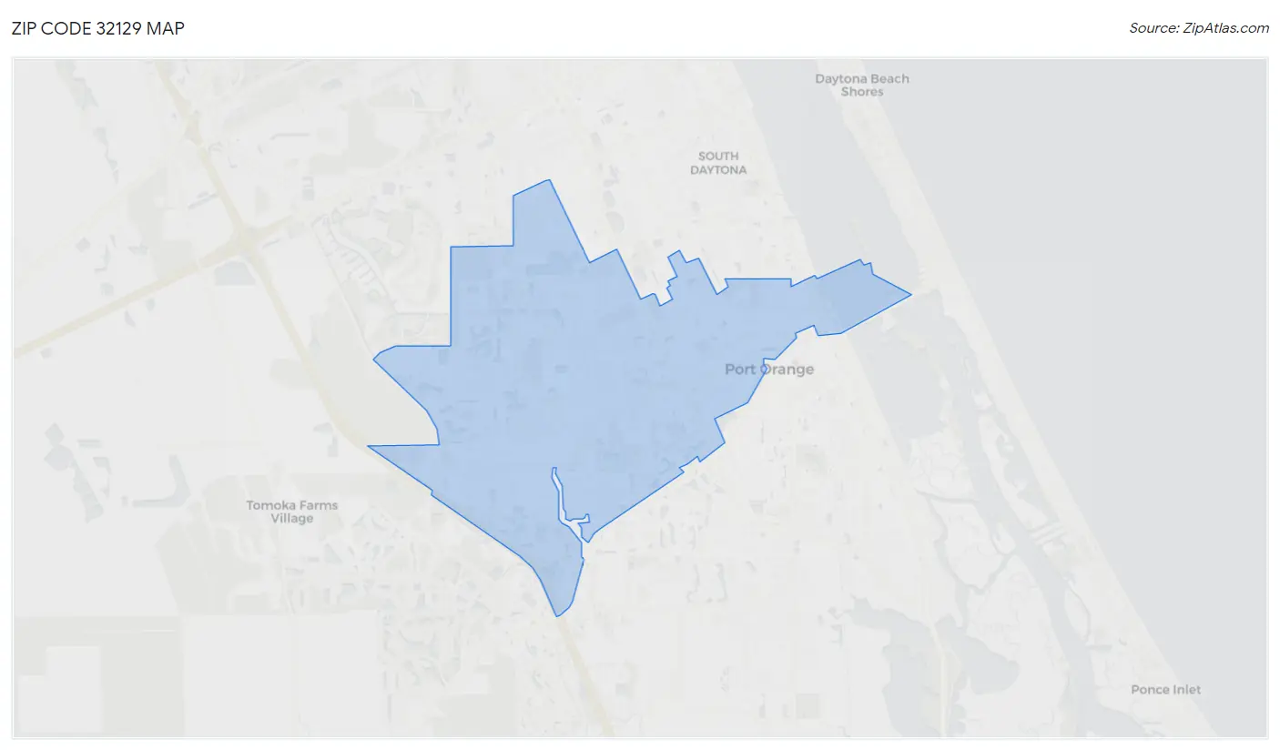 Zip Code 32129 Map