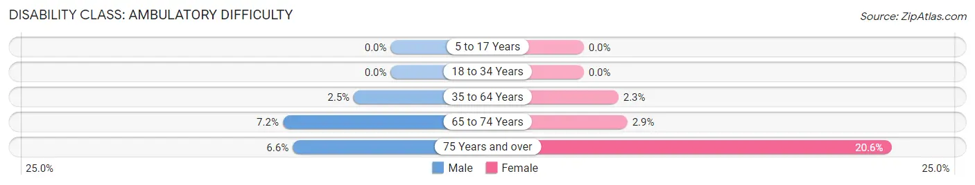 Disability in Zip Code 32266: <span>Ambulatory Difficulty</span>