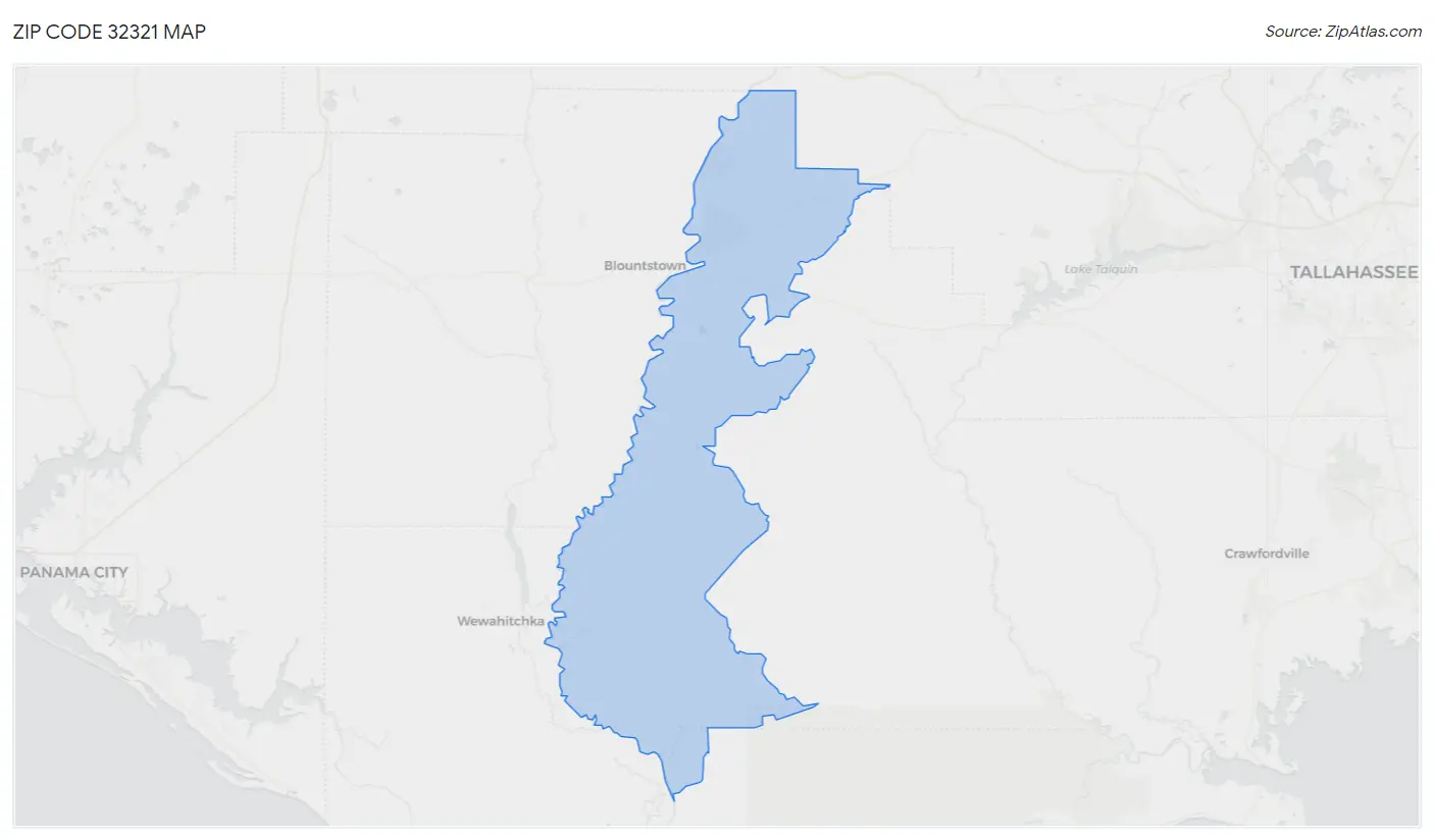 Zip Code 32321 Map