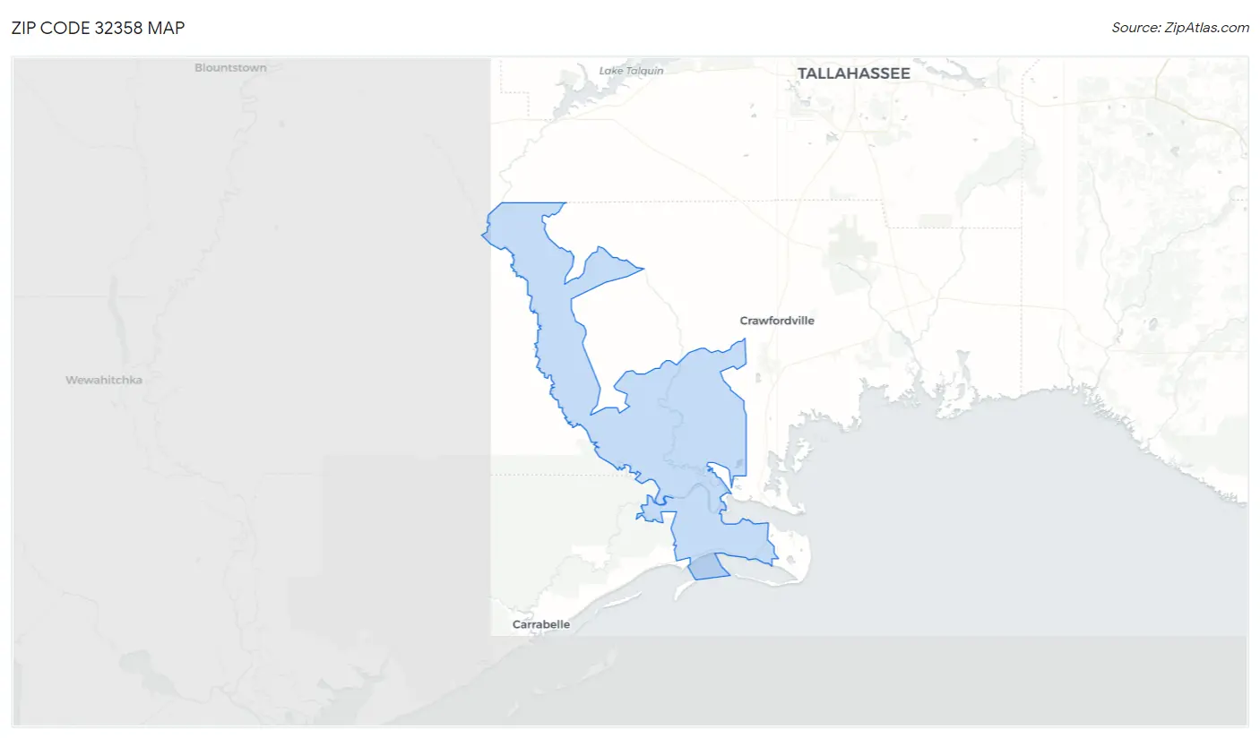 Zip Code 32358 Map