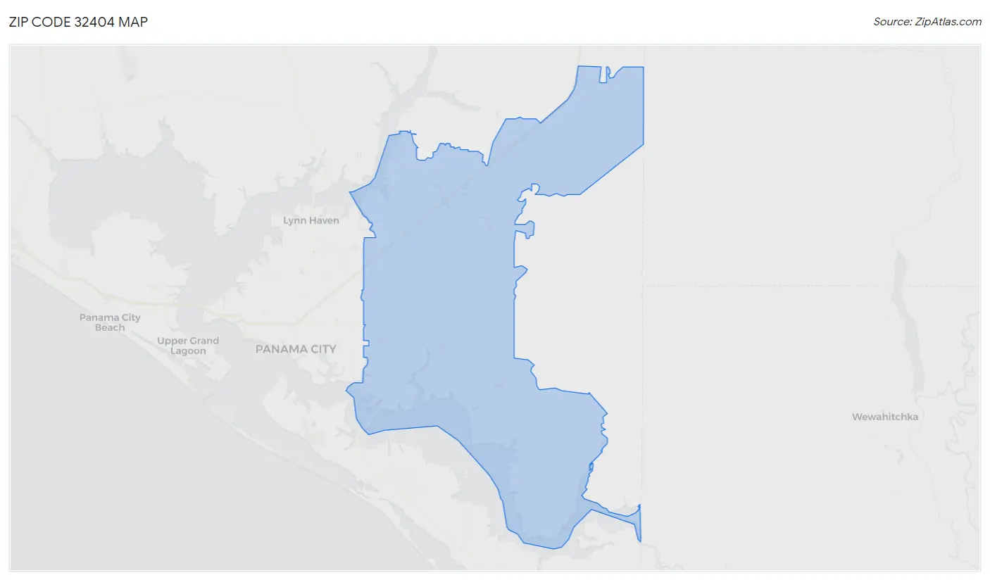 Zip Code 32404 Map