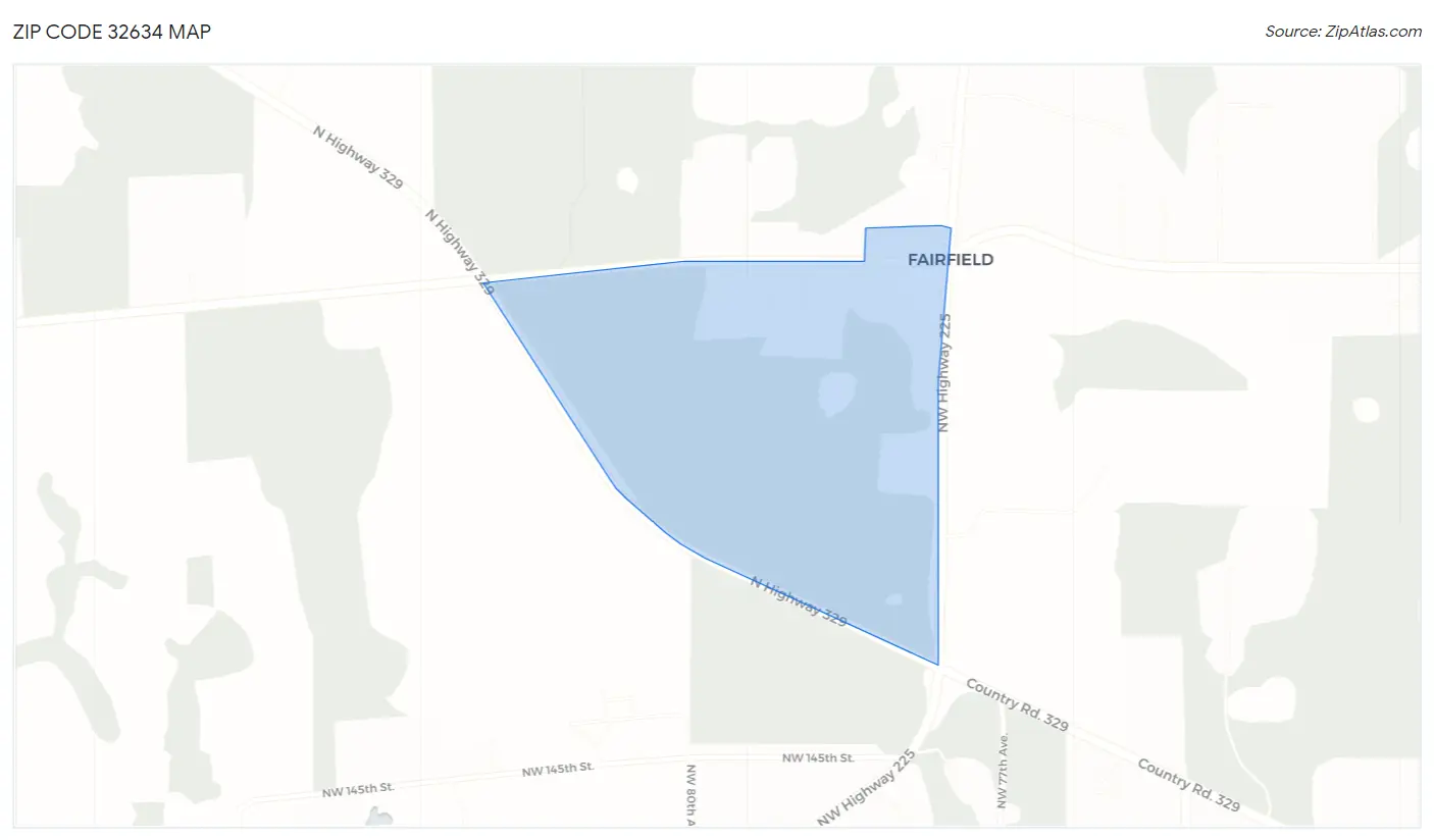 Zip Code 32634 Map