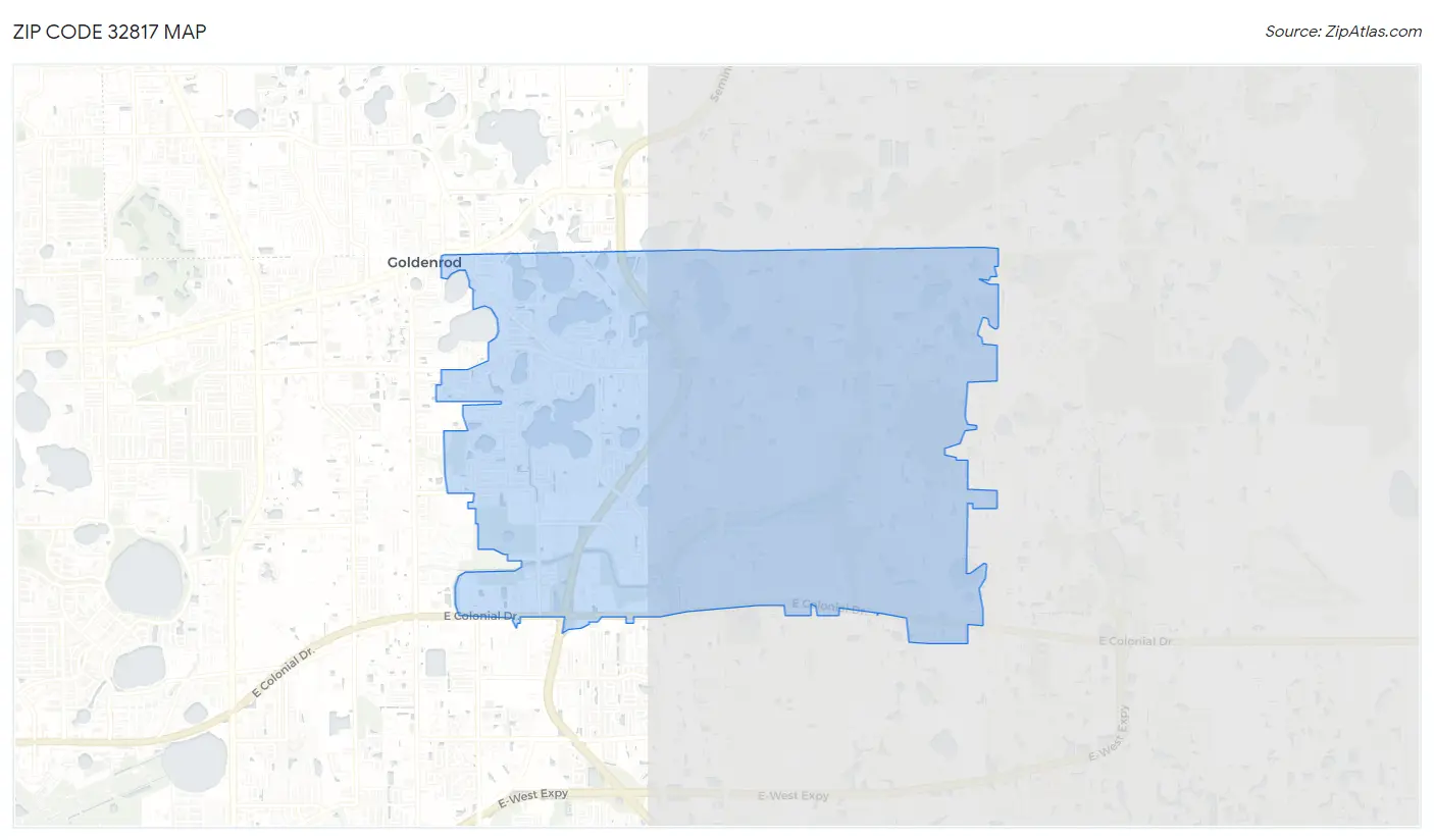 Zip Code 32817 Map