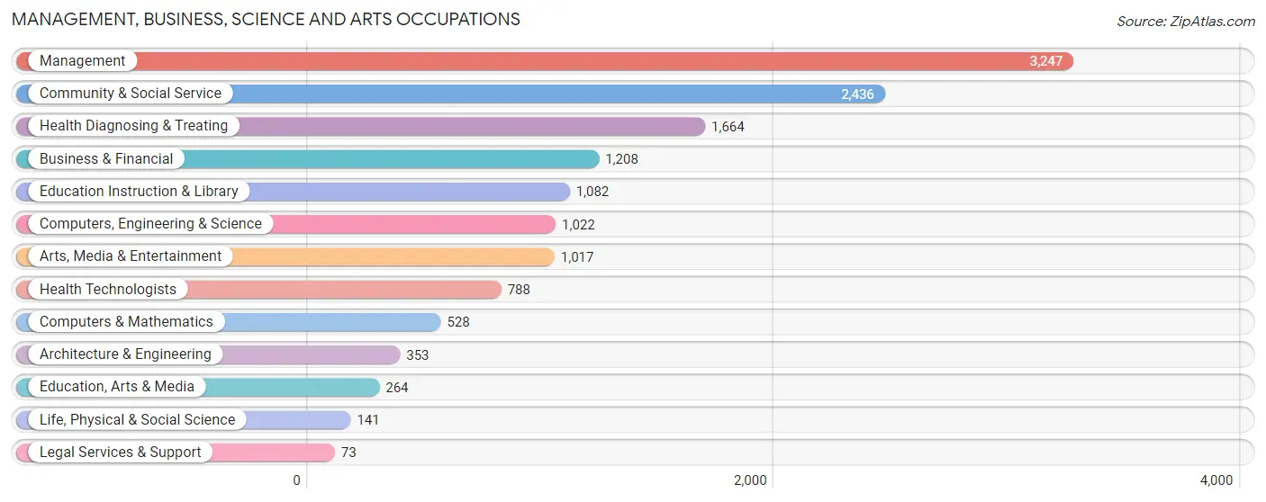 Management, Business, Science and Arts Occupations in Zip Code 32824