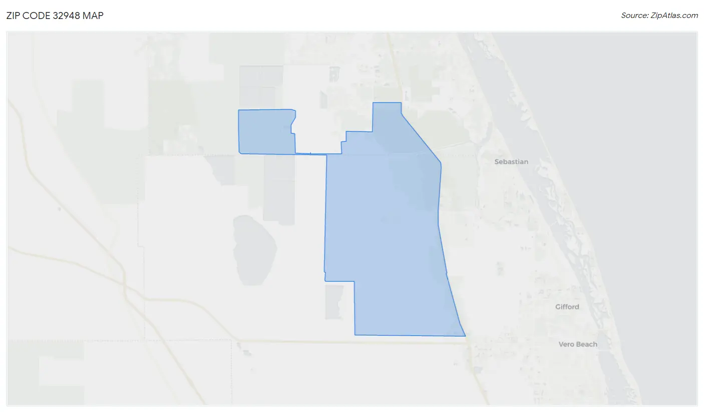 Zip Code 32948 Map