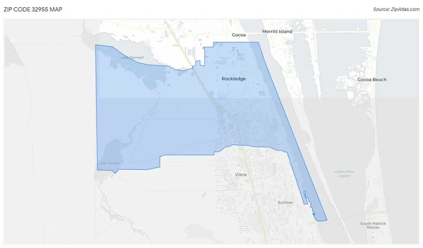 Zip Code 32955 Map