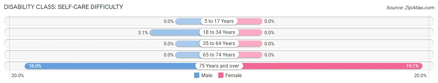 Disability in Zip Code 33031: <span>Self-Care Difficulty</span>