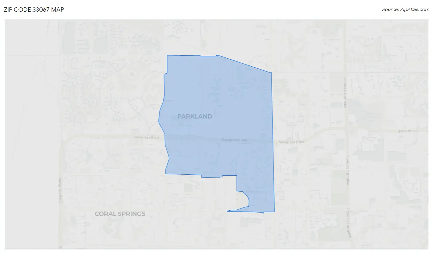 Zip Code 33067 Map