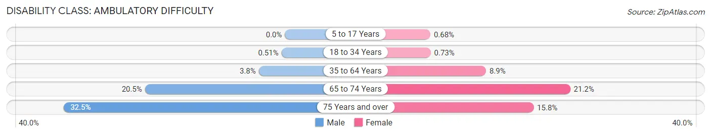 Disability in Zip Code 33127: <span>Ambulatory Difficulty</span>