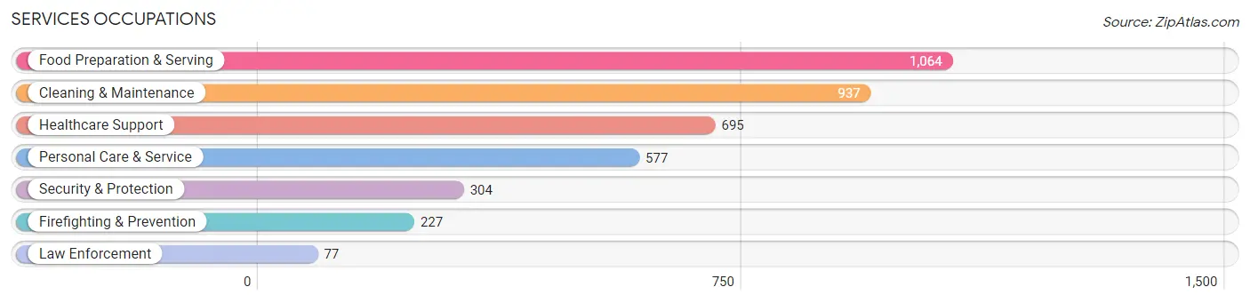 Services Occupations in Zip Code 33138