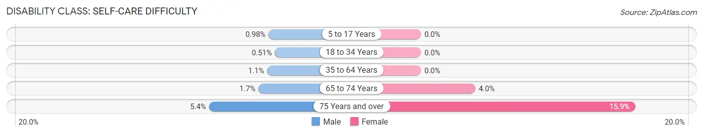 Disability in Zip Code 33187: <span>Self-Care Difficulty</span>