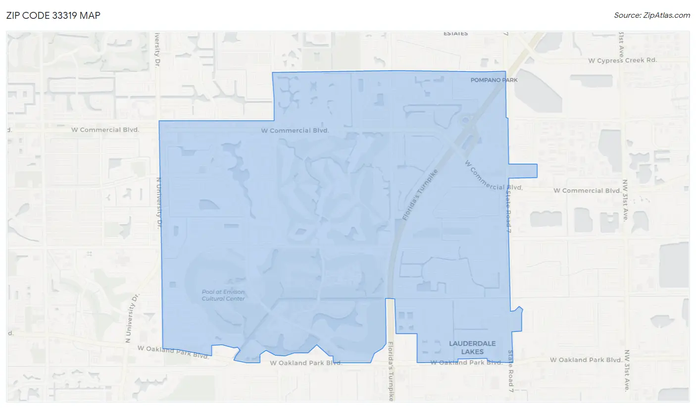 Zip Code 33319 Map