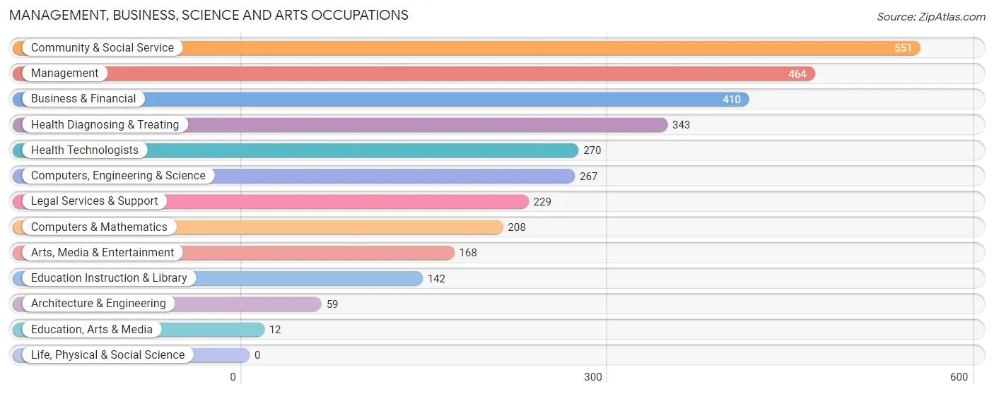 Management, Business, Science and Arts Occupations in Zip Code 33548