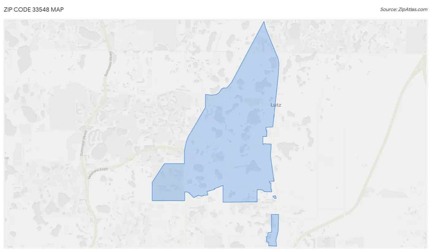 Zip Code 33548 Map