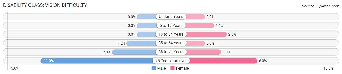 Disability in Zip Code 33548: <span>Vision Difficulty</span>