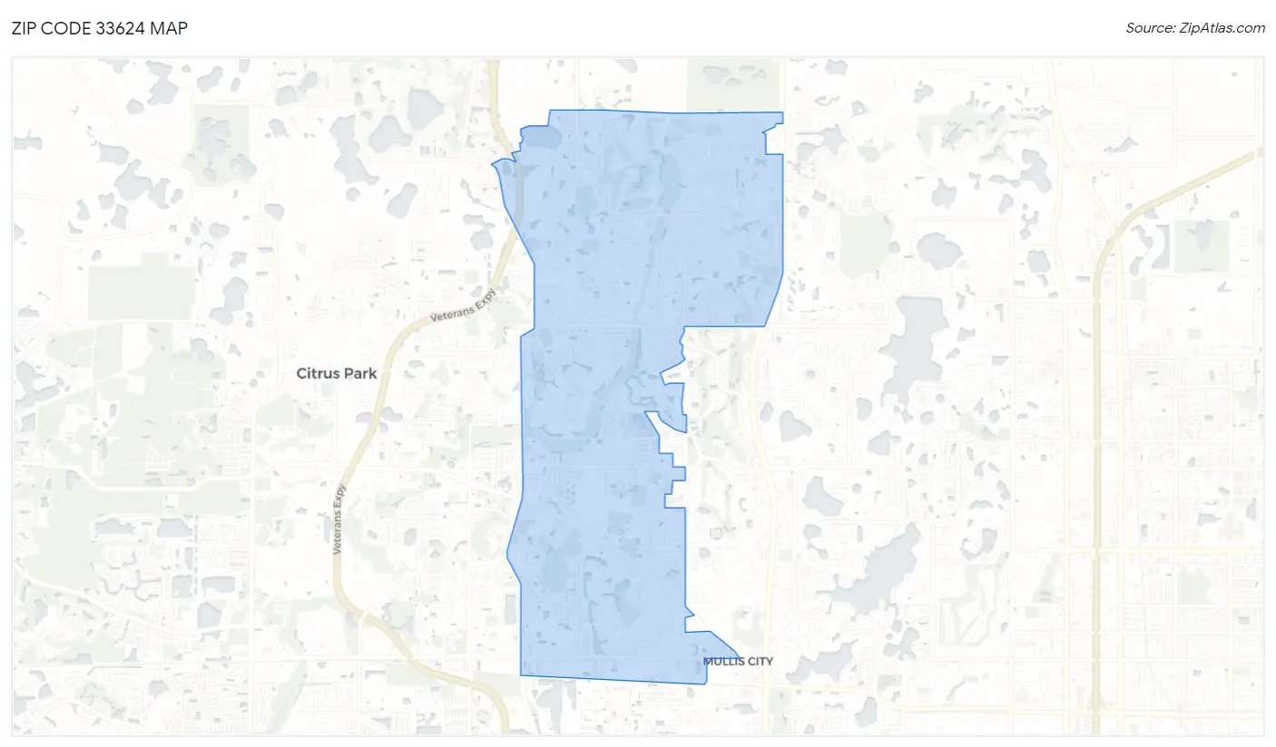 Zip Code 33624 Map