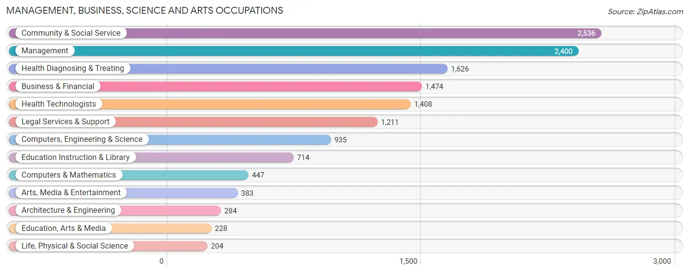 Management, Business, Science and Arts Occupations in Zip Code 33629