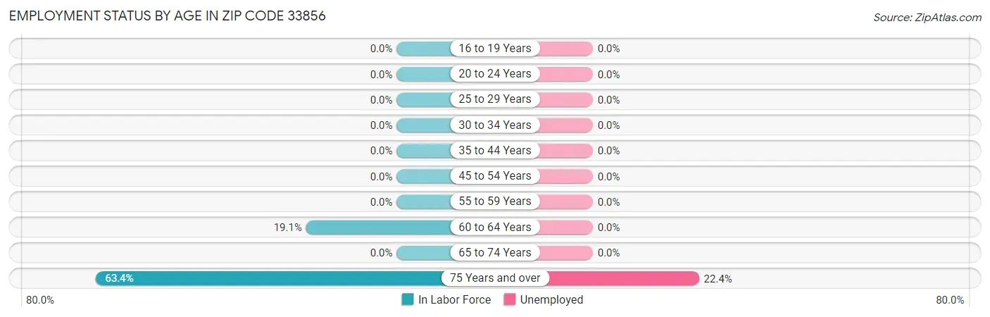 Employment Status by Age in Zip Code 33856
