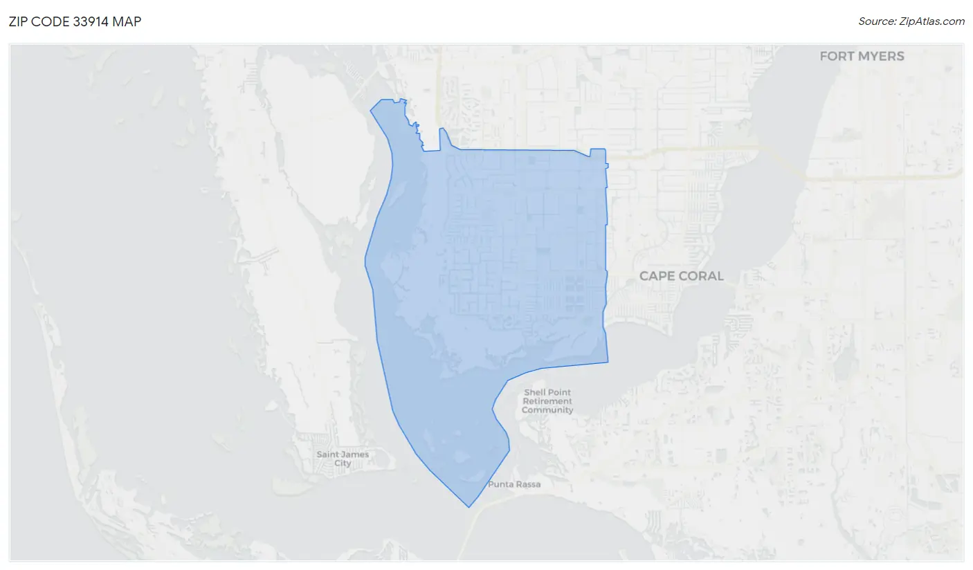 Zip Code 33914 Map