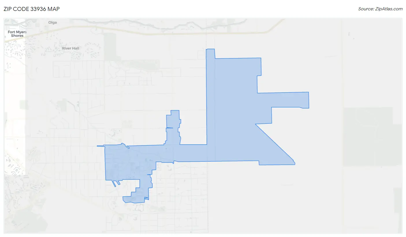 Zip Code 33936 Map