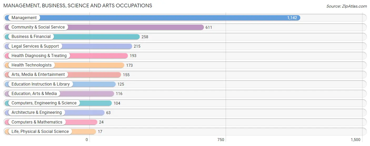 Management, Business, Science and Arts Occupations in Zip Code 34102