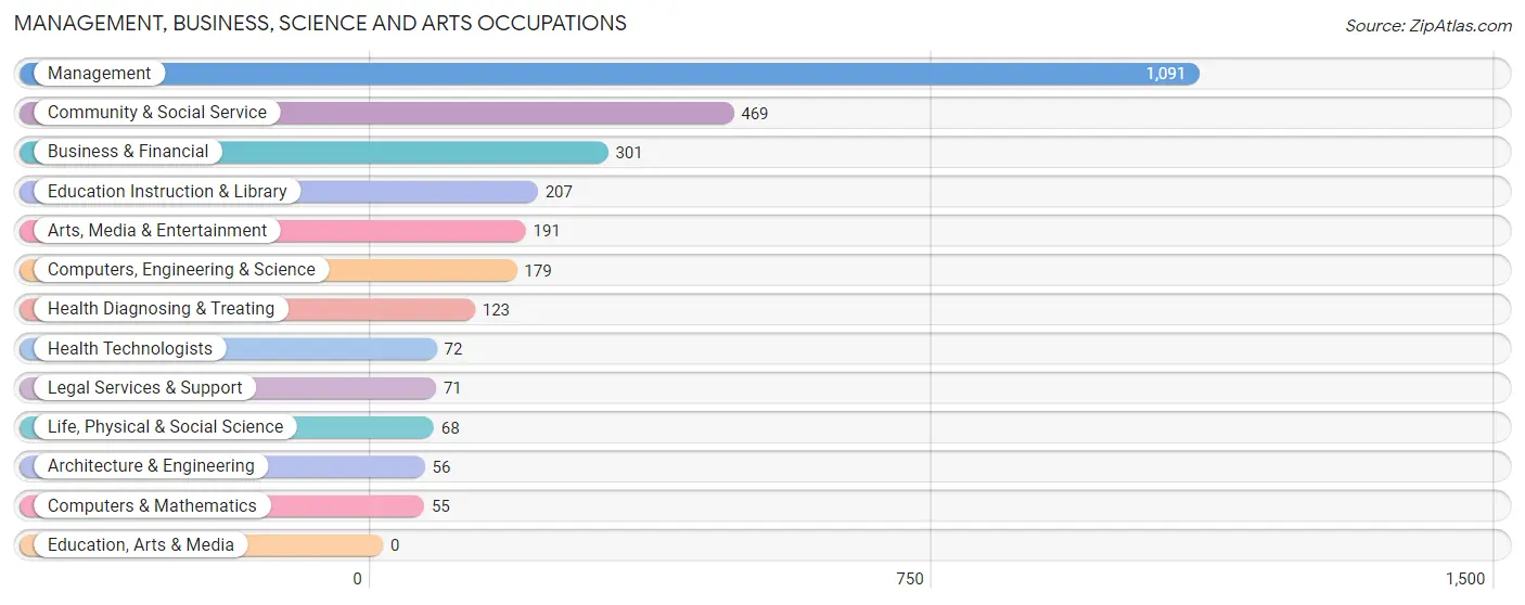 Management, Business, Science and Arts Occupations in Zip Code 34145