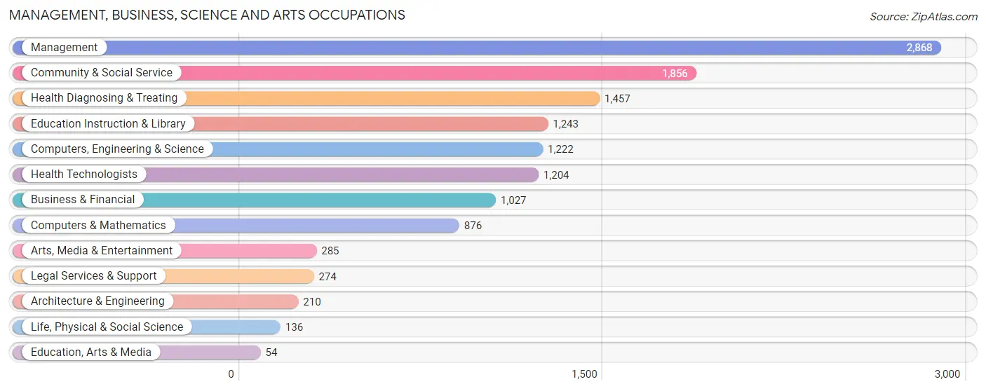 Management, Business, Science and Arts Occupations in Zip Code 34638