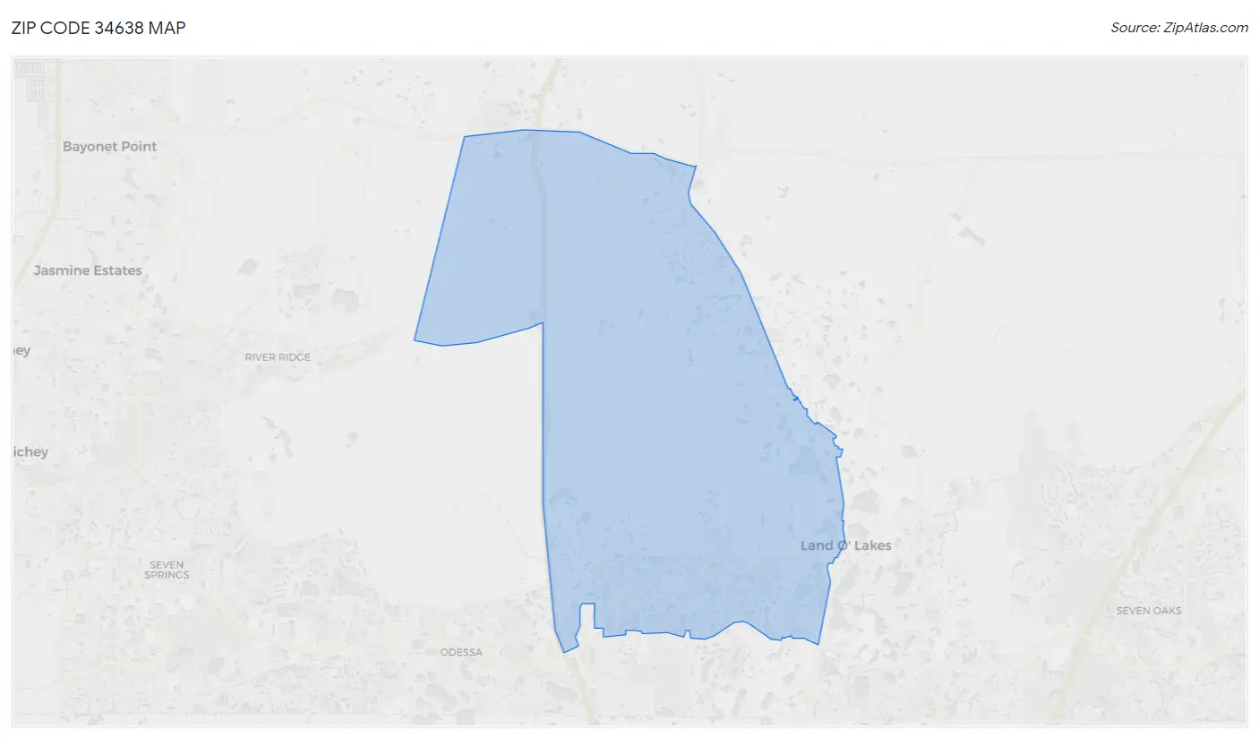 Zip Code 34638 Map